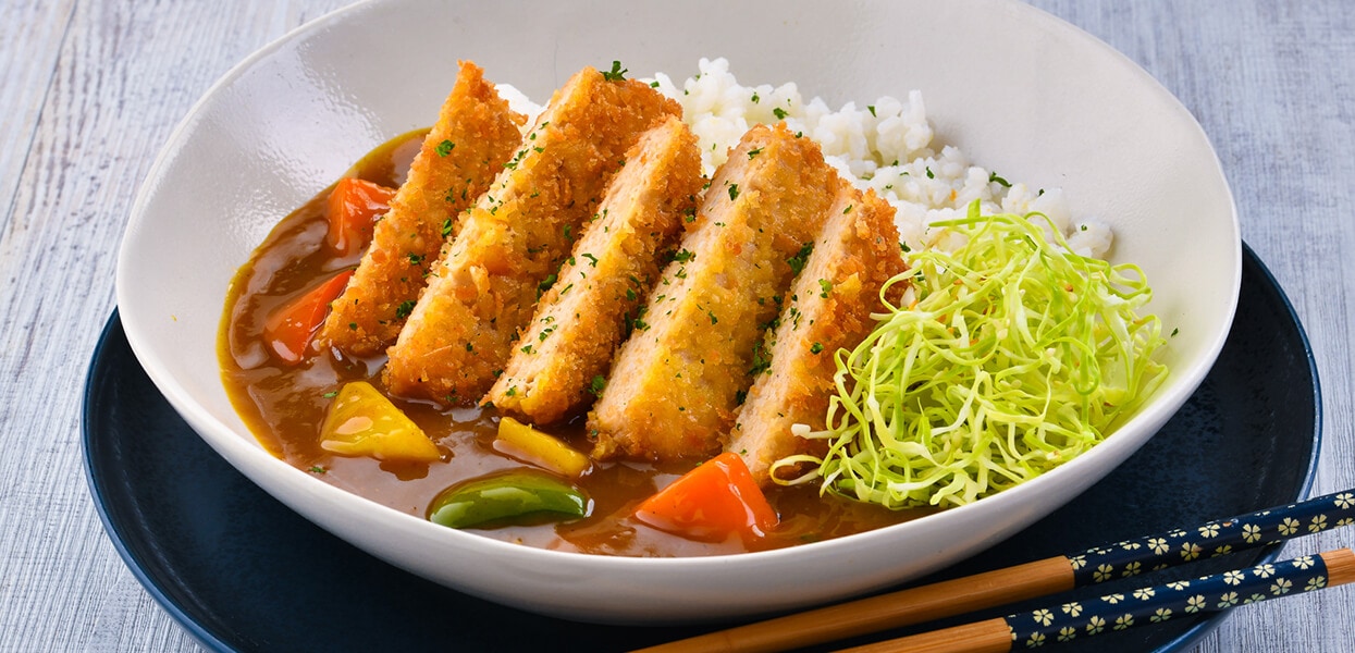 Plantbased Chicken Katsu with Japanese Vegetable Curry Recipe